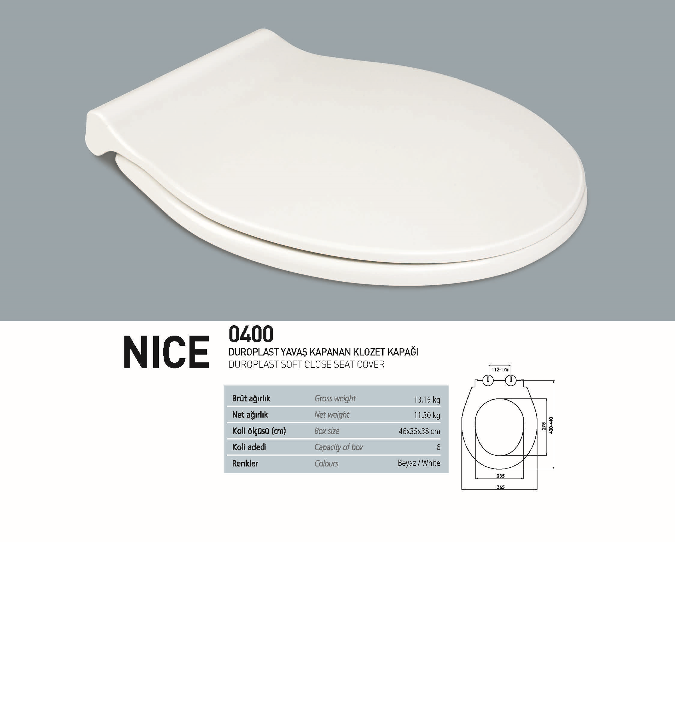 NKP NICE DUROPLAST SOFT KLOZET KAPAK